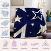 Marineblau Sternenraster Flanelldecke Warm Weich Halloween Weihnachten Sofa Warm Gemütlich Dekorative Dekoration Geschenk für Alle Jahreszeiten