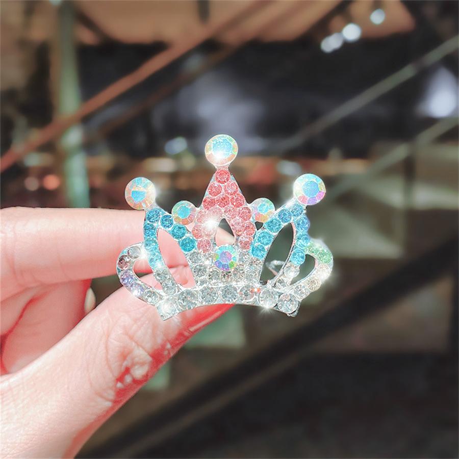 Neue Kinder Diademe Kronen Kleine Kinder Mädchen Strass Kristall Krone Herz Prinzessin Party Accessoires Haarschmuck Ornamente