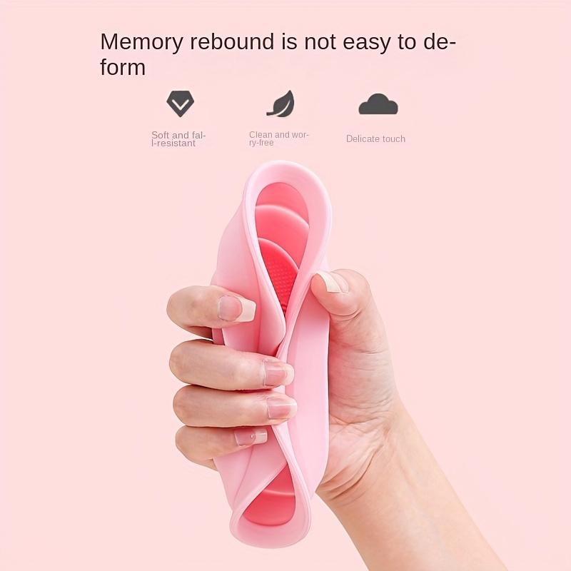 1pc Portable Silicone Makeup Brush Cleaning Mat - Easy To Clean and Convenient To Use - Practical Beauty Cleaning Tools