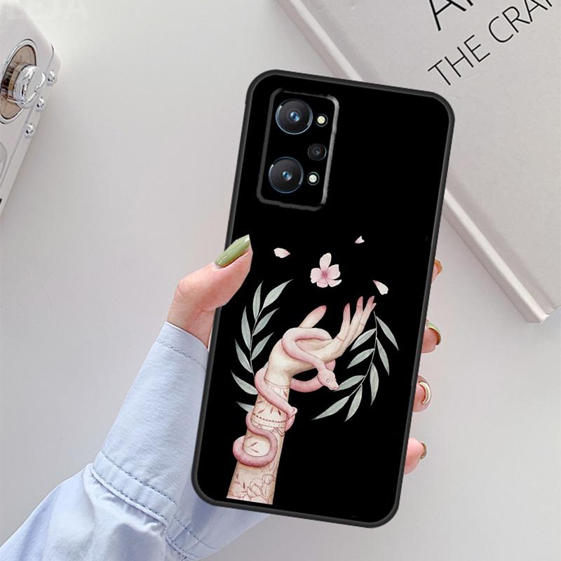 

Hand Snake Flower For Realme GT 7 Pro GT 6T 6 5 C67 C61 C55 C53 C51 C21Y C25S C75 10 11 12 13 14 Pro Plus Case Realme GT7 Pro