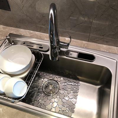 Stone Sink Pad Multi-functional Non-Slip Kitchen Dishwasher PVC Drainage Mat Waterproof Utensils Accessories Sink Pad
