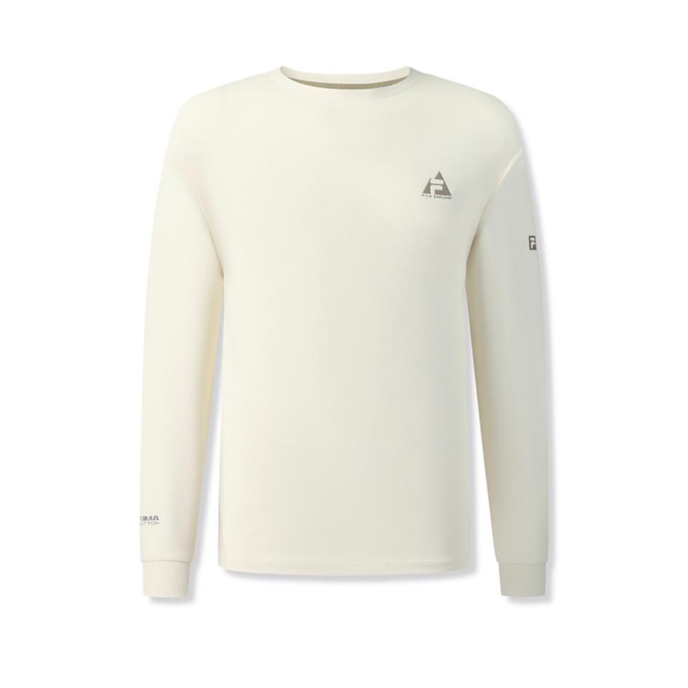 Fila Explorer Fashion Casual Sports Outdoor Versatile Comfortable Soft Texture Loose Knit Long Sleeve T-Shirt Men Tops A11M547208FIV