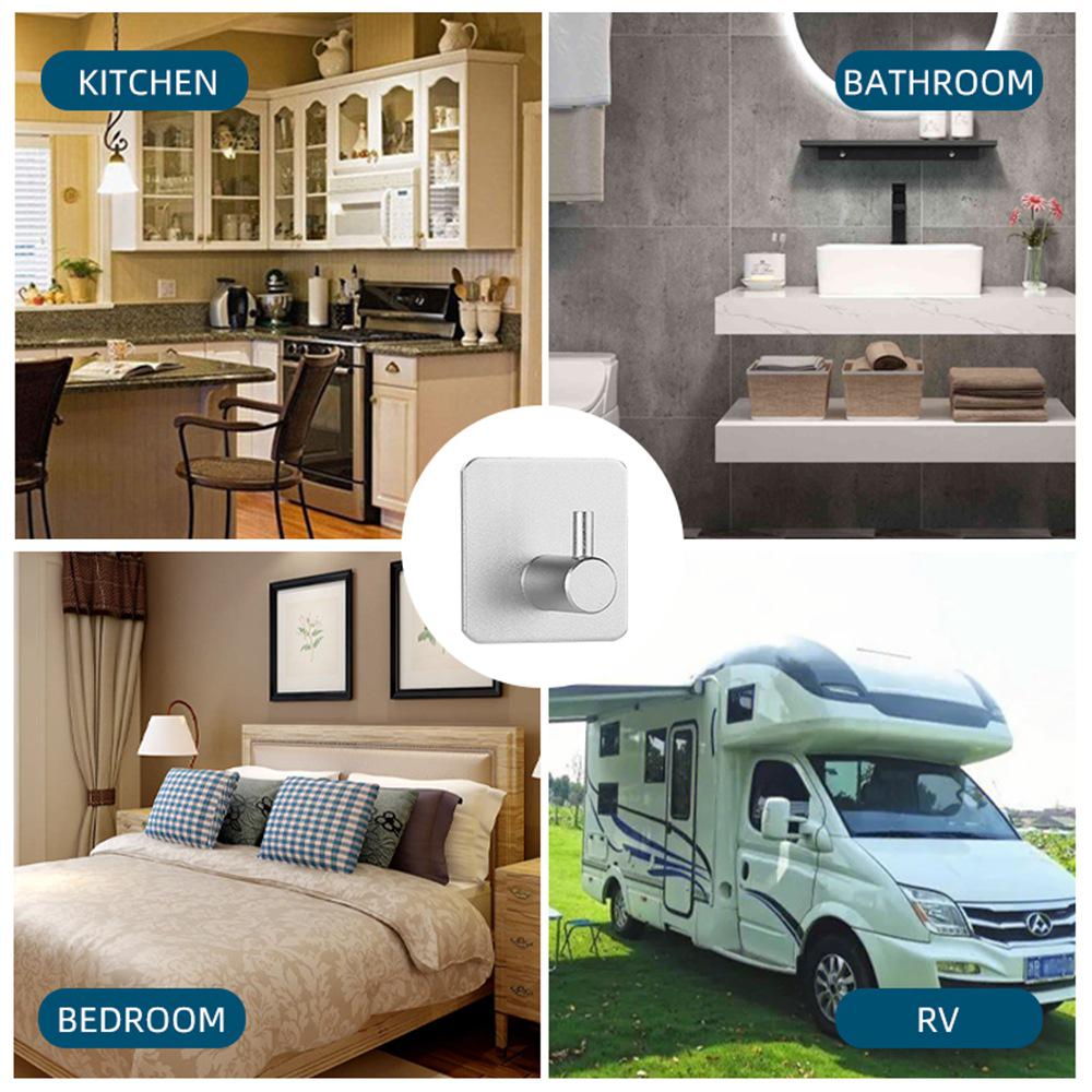 Seamless Metal Space Aluminum Hook for Bathroom & Kitchen