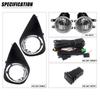 Fog Light Kit for 2014-2017 Toyota Yaris: Headlight and Bumper Daytime Running Lights Assembly