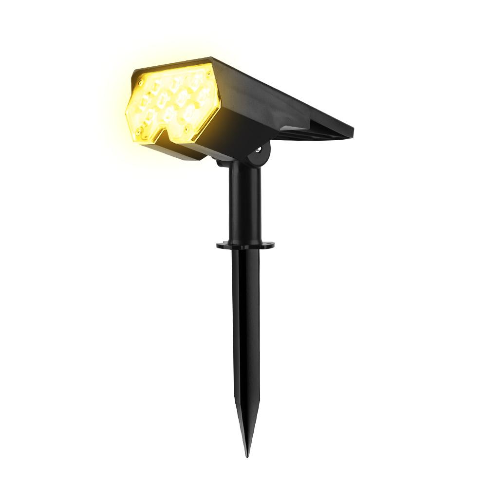 

1 шт., солнечный точечный светильник, 20 светодиодов, уличный сад, солнечные пейзажные прожекторы, IP65, водонепроницаемый, 2 режима, настенный светильник, дверь, задний двор, гараж