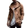 Men's New Winter Style Fashion  Hat And Wool Overcoat Comfortable Warm Coat