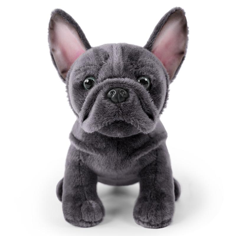 Reālistisks franču buldogs, plīša rotaļlieta 22cm