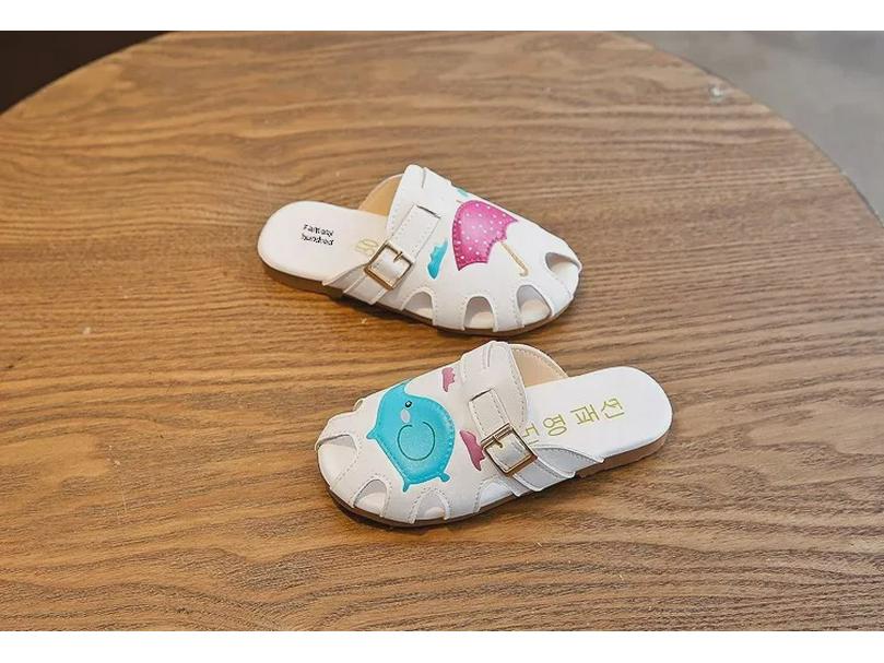 Summer 2024 Cartoon Fashion Baby Girl Slippers - Cute Sandals for Kids