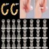100pcs Round Head TPE Anti Prick Earring Caps Fully Enclosed Earring Backs Non Slip Double Round Support Plastic Earring Stopper