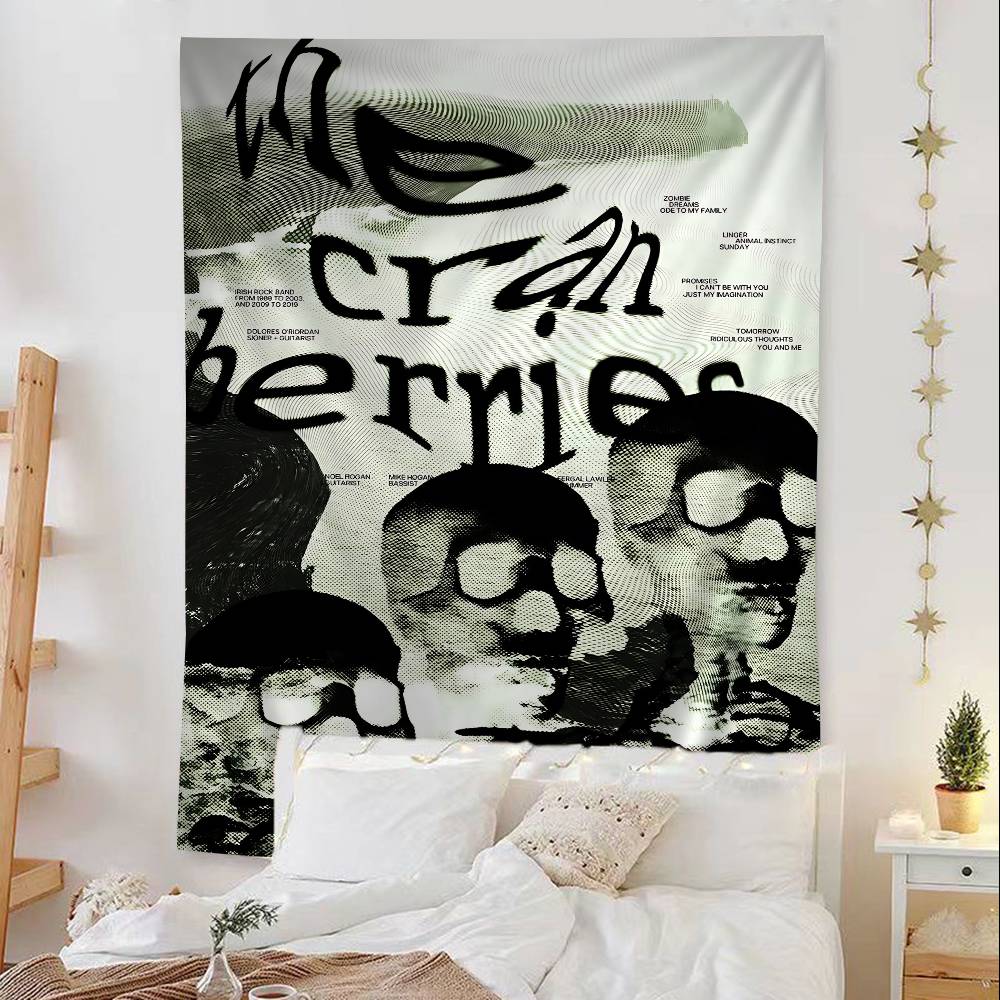 

CCranBeRries Band Anime Tapestry Hanging Tarot Hippie Wall Rugs Dorm Home Decor 74x94cm(29x37in)