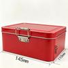 Old Fashioned Rectangular Iron Storage Tin 1Pc Frosted Buckle Durable Tinplate Container for DIY Craft Parts Hardware Organizing