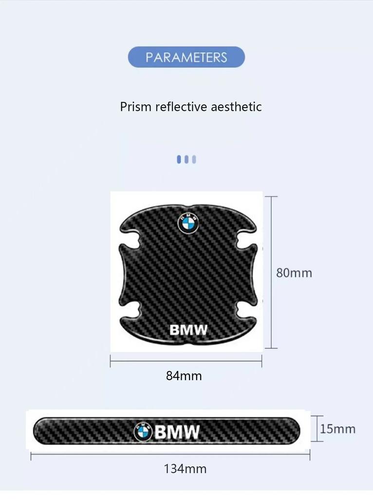 For BMW C8Pcs TPU Car Door Bowl Anti-scratch Sticker Decals Accessories For BMW M3 M4 M5 G42 G30 G20 E39 E36 E87 E53 F44 F07 F34 G15 G16