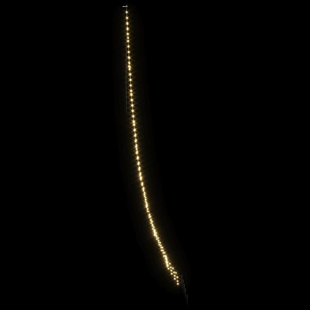 LED Christmas Tree with Ground Spikes Warm White 511 cm Metal