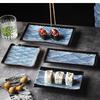 Keramik Streifen Sushi Schalen Hotel Restaurant Geschirr 9 Zoll Rechteckig Sashimi Dessert