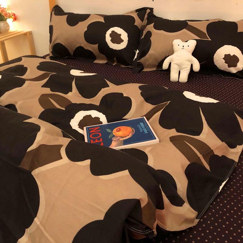 Cartoon Color Matching Four-piece Set Quilt Cover Bedding Quilt Cover Dormitory Bed Single Three-piece Set