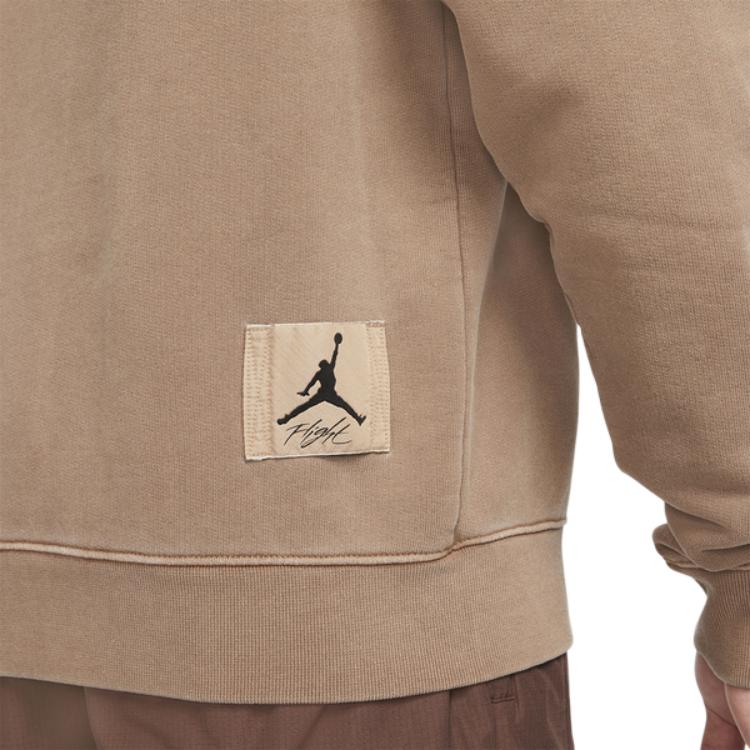 Jordan Embroidered Logo Sport Knit Pullover Crewneck Sweatshirt Men Tops Camel DO2308-256
