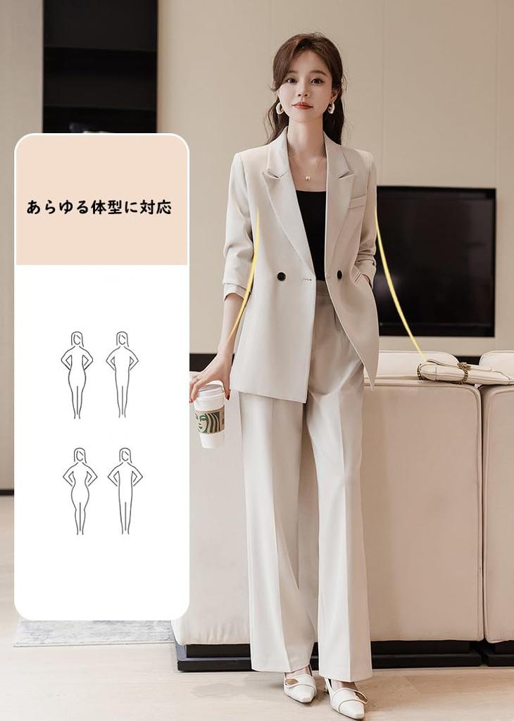 Suit Jacket Stylish Suit Formal Jacket Suit Office Casual Plus Size Office Spring Ceremony Plus Size [KOSIKINI] Women's Set, Women's Suit, Women's