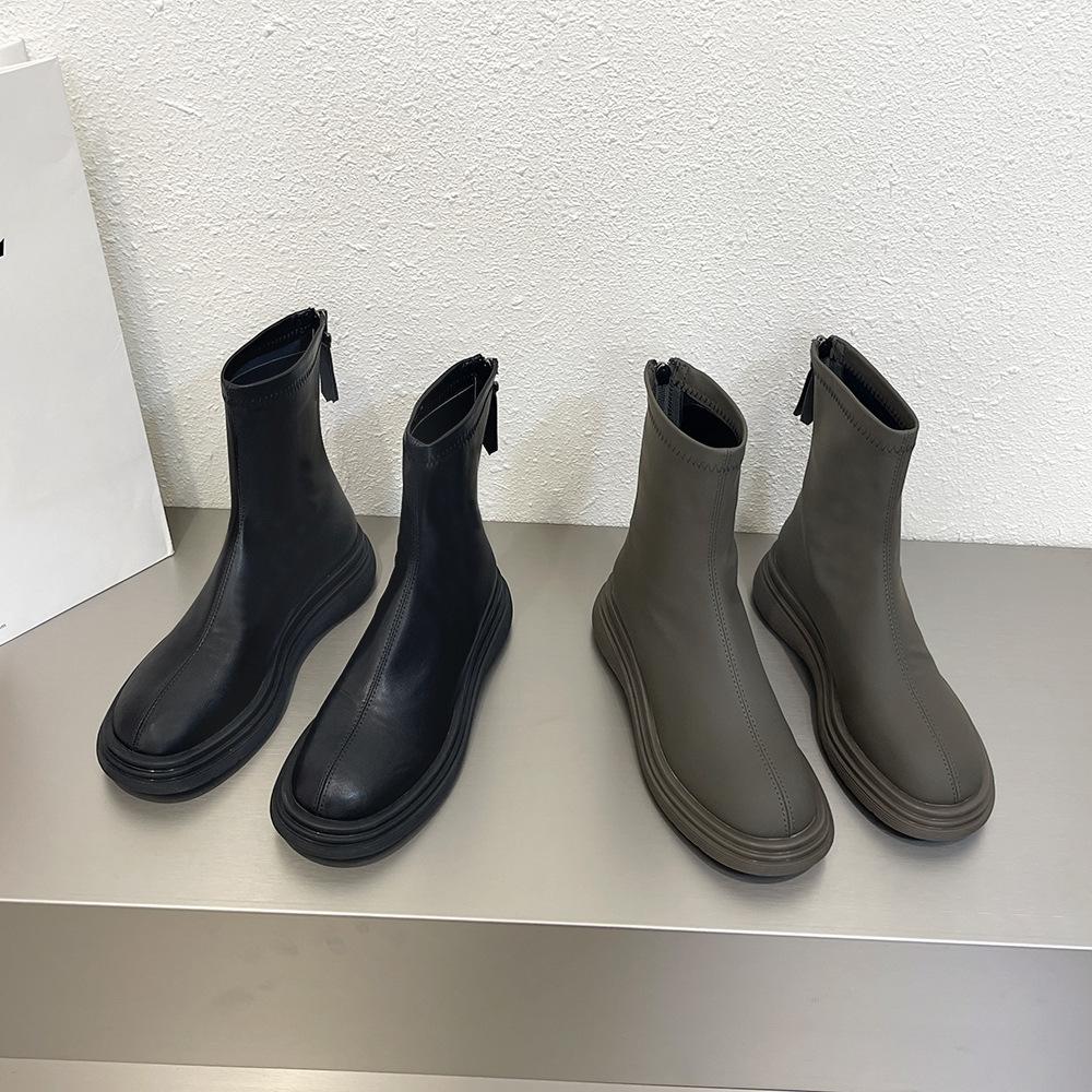 Season platform boots women's Martin boots white women's shoes skinny boots women's cotton shoes velvet women's short boots