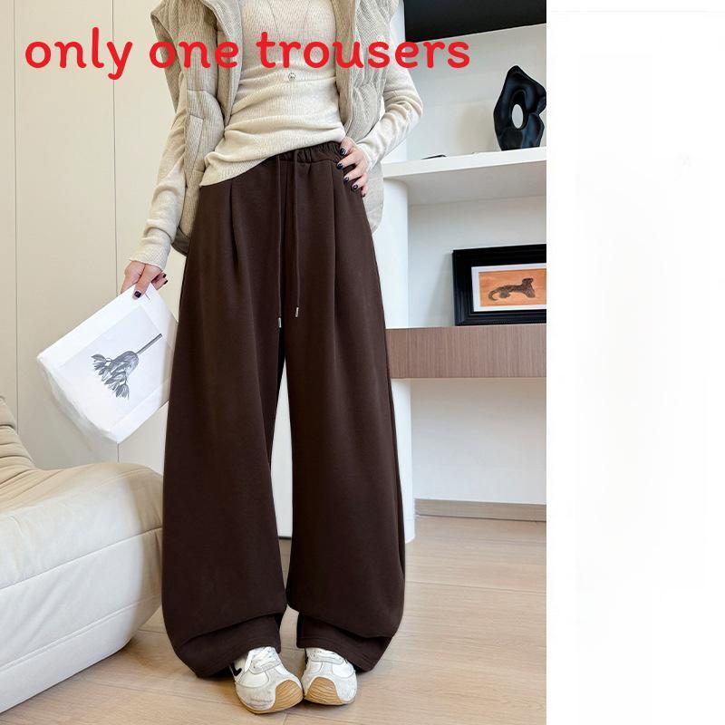 Girl High Waist Flared Pants With Cotton Polyester Fabric For Fall Winter Casual Wear