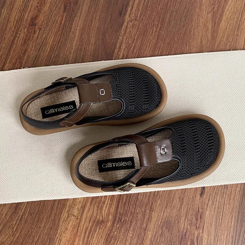 Retro Woman Shoes Casual Female Sneakers Clogs Platform Flats Modis All-Match Creepers Summer Cross Dress 2025 New Mary Janes Ru