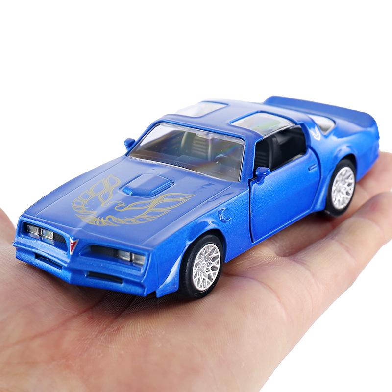 ABBE1 1/36 Pontiac Firebird Metallauto-Modell Spielzeug für Jungen Legierung Druckguss Rückzieh-Modellauto Sammlungsfahrzeug für Kindergeschenke Erwachsenenspielzeug