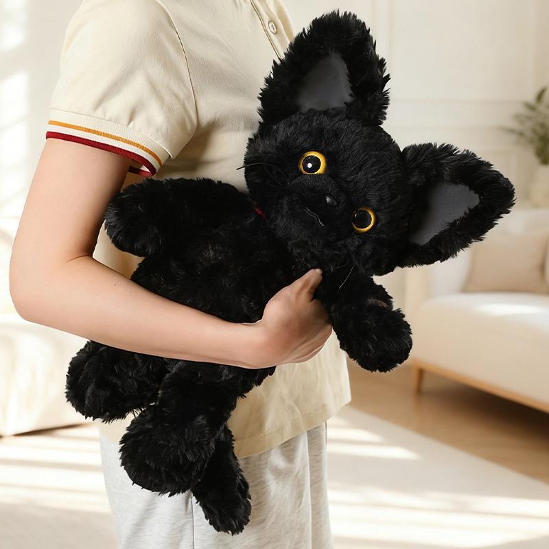 25cm40cm Sitzende Haltung Schwarze Katzen Weiche Plüschtiere Gelbe Augen Katzen Kuscheltiere Plüschtiere Begleiterpuppen Für Kinder Geschenke