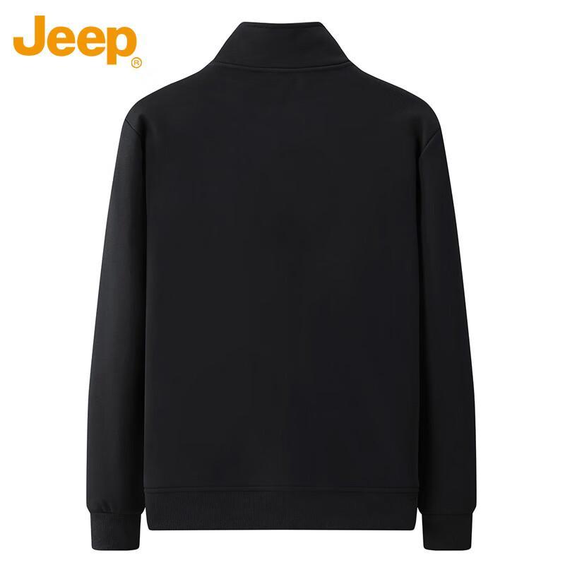 Jeep Men's Stand Collar Zip-Up Sweatshirt