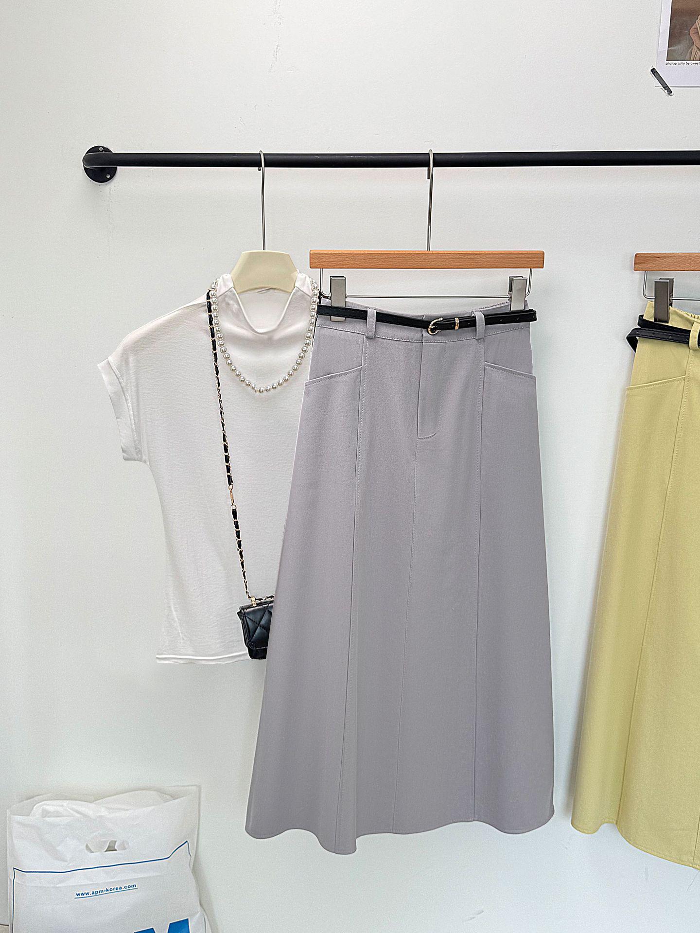 

Women s Summer Versatile A-line Midi Skirt – Textured, Petite, Mid-length Umbrella Skirt One Size