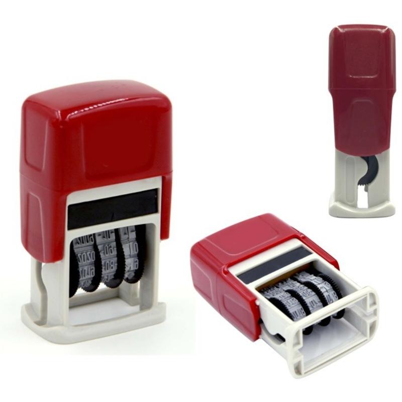 Multifunction English Date Stamp Adjustable Rubber Stamp Line Dater Number Roller Stamp Office Stamp Scrapbooking Stamp