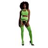 Two-piece Bodysuit with Crop Top and Stockings XS/L Ouch! by Shots