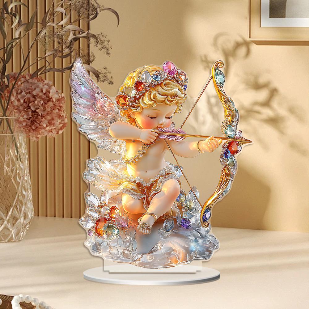 Cupid Angel 2D Acrylic Standee: Home & Desk Ornament Gift