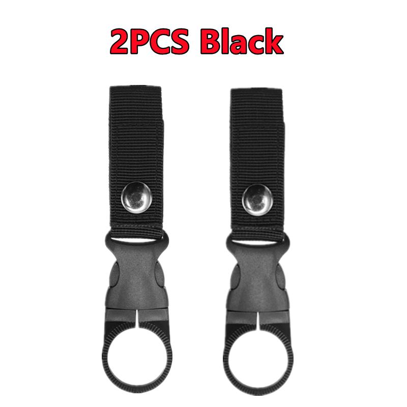 1/2/4PC Nylon Webbing Buckle Hook Water Bottle Holder Clip Outdoor Military EDC Carabiner Backpack Belt Hanger Camp Tools