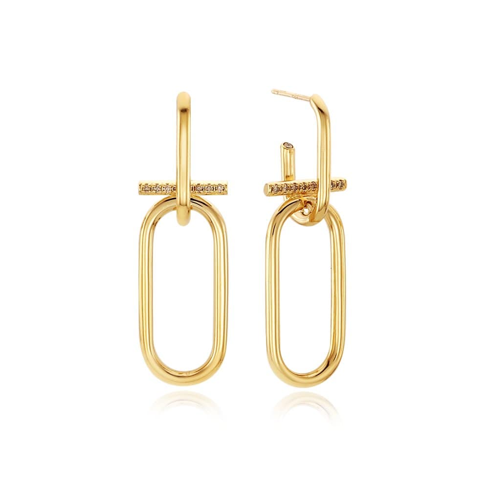Noiyu Silver (Y) Mix Link Earrings Hl3E93044Y9Xxx