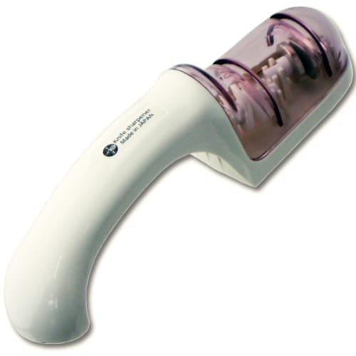 Nagao Tsubame-Sanjo Double Knife Sharpener, Diamond Rough Sharpening and Ceramic Finish Sharpening, for Double-Edged Knives, Made in Japan