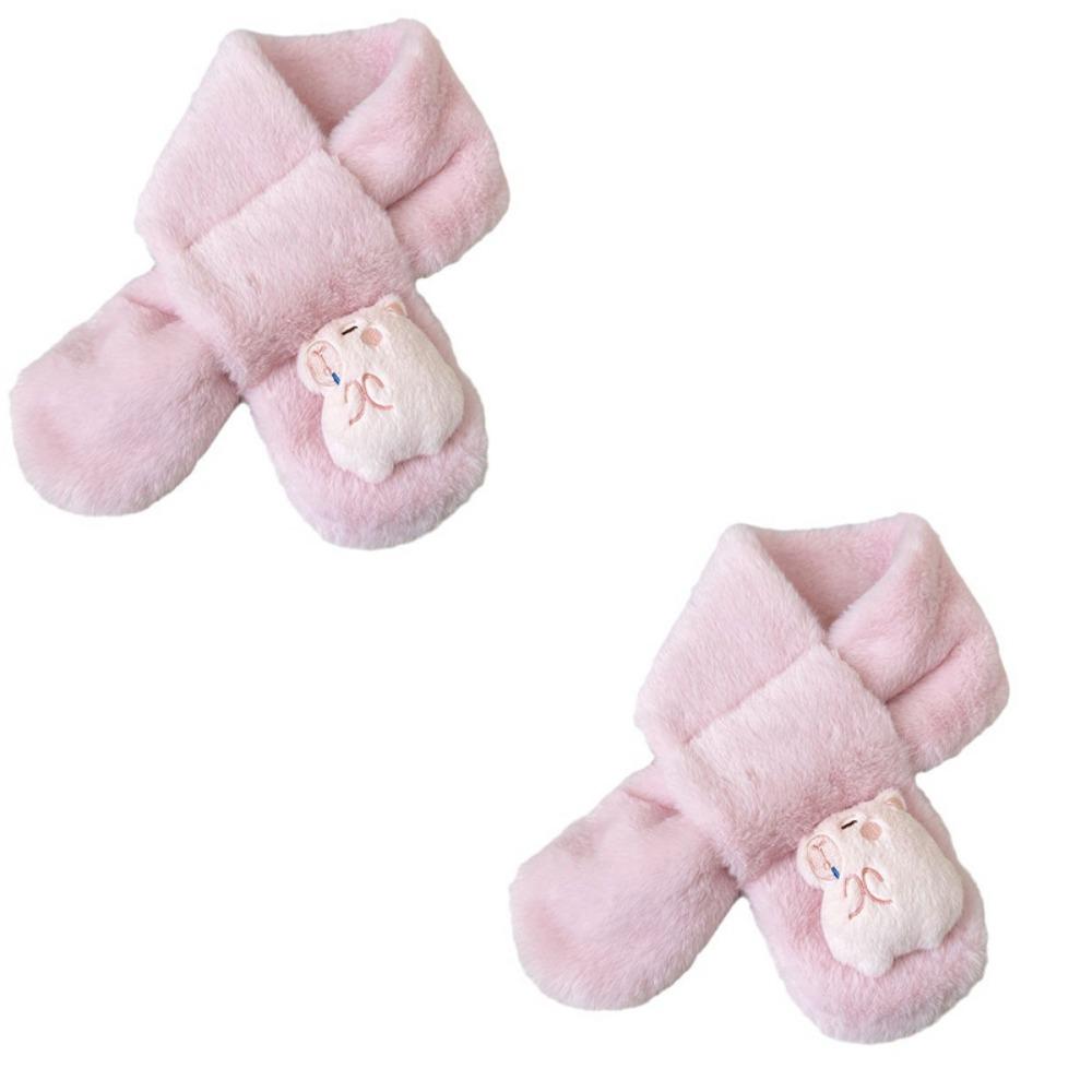 2 Stück Kawaii Capybara Plüschschal Capybara-förmiger Überkreuz-Halswärmer Kinder-Capybara-Schal Baby