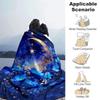 1pc Moon Printing Lightweight Flannel Blanket, Comfortable and Warm Blanket, for Camping Sofa Bed and Couch Office, in All Seasons