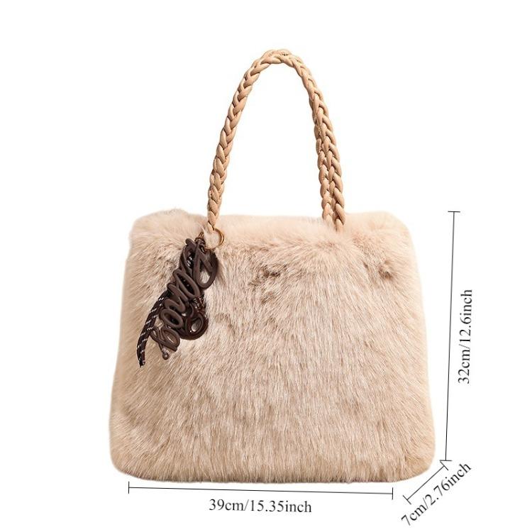 Новая женская сумка через плечо плюшевая сумка хаки