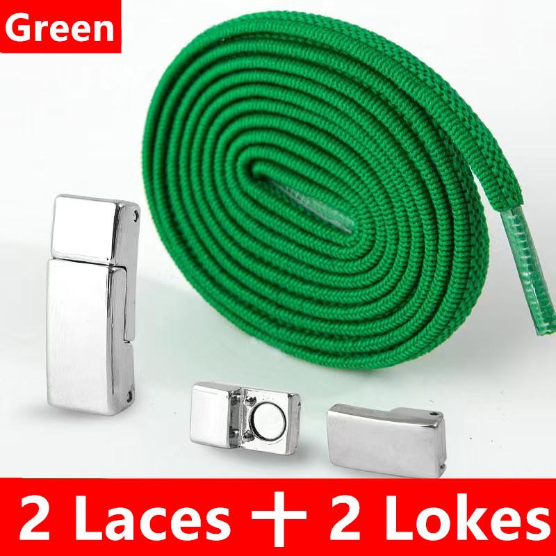 1Pair No Tie Shoe Laces Magnetic Buckle Cordones Elasticos Zapatillas Ties Elastic Laces Sneaker Kids Adult Shoelace For Shoes