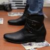 Leather Boots Men High-top Casual Shoes British Business Pointy Head Comfort Versatile Man Boots Winter Masculino Sneaker 47
