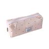 Korean Style Polka Dot Solid Pencil Case INS Aesthetic Cute Student Stationery Bag Portable Makeup Cosmetic Pouch for Travel