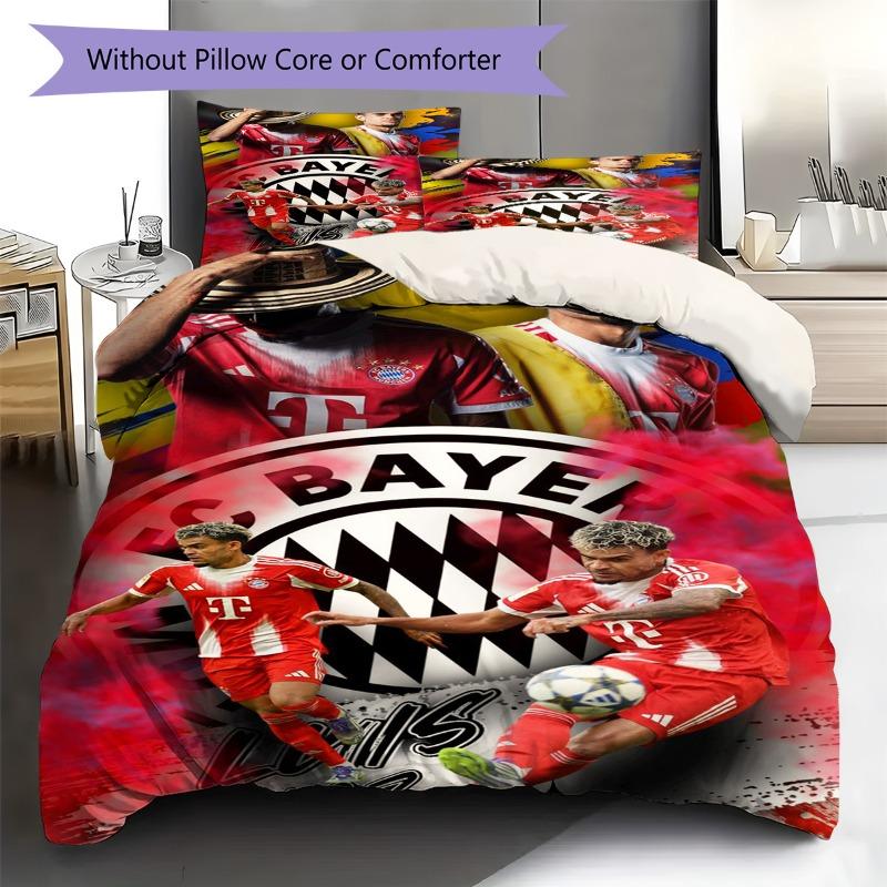 Luis Diaz Bayern Football Star Print 3 Pieces Duvet Cover Set Soccer Fan Bedding Set Bedroom Home Decor Without Pillow Core Comforter