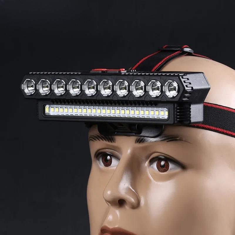 Night Fishing Headlight Outdoor Bright Light Multiple Led Head-Mounted Usb Charging Headlight Portable Lighting Flashlight