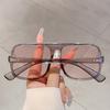 Vintage Big Frame One Piece Square Sunglasses Luxury Brand Designer Oversized Pink Shades for Women Men Punk Style
