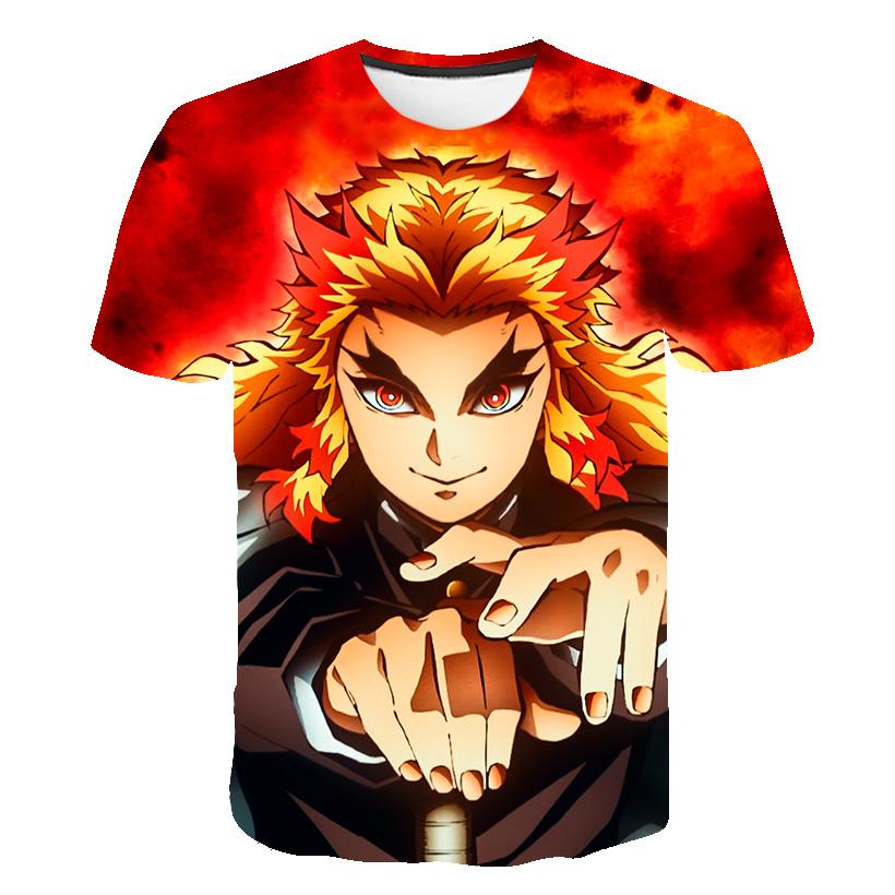 Anime Demon Slayer T Shirt Lovely Kamado Nezuko Costume Boys Girls T-shirt Summer Short Sleeves Oversized Streetwear Loose Tops