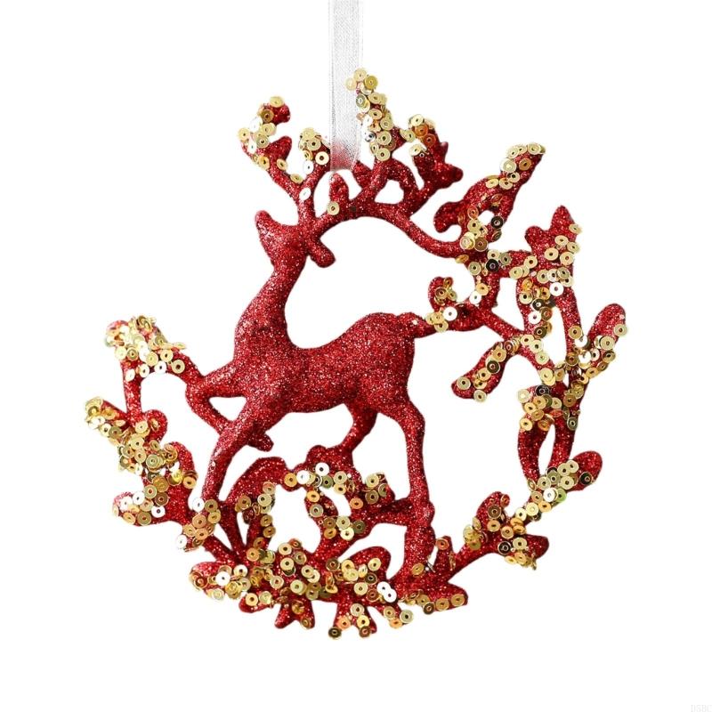 Weather proof Snowflake Christmas Decors Glittered Acrylic Hanging Piece for Multiple Scene