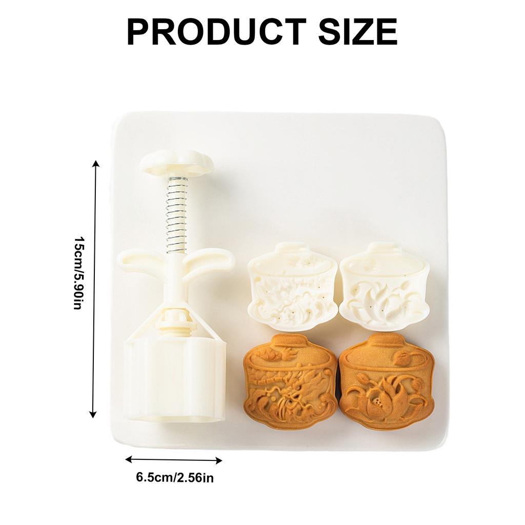 Hand Pressed Mooncakes Mold Festival Dessert Molds Cookie Stamp ABS Plastics Pastries Cake Moulds for Baking Lover