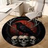 1 szt. Dywanik biurowy pod krzesło Maty na krzesło Raven Skulls Blood Moon Grafika Idealne do dekoracji krzeseł biurowych, salonów lub sypialni