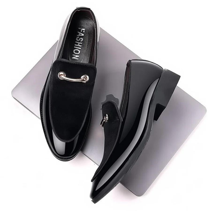 Modă Modă Bărbați Mocasini Pantofi de Nuntă Stilist de Păr Pantofi Simpli Britanic Piele de Căprioară Lac Casual Pantofi de Afaceri Bărbați Mărime Mare 48