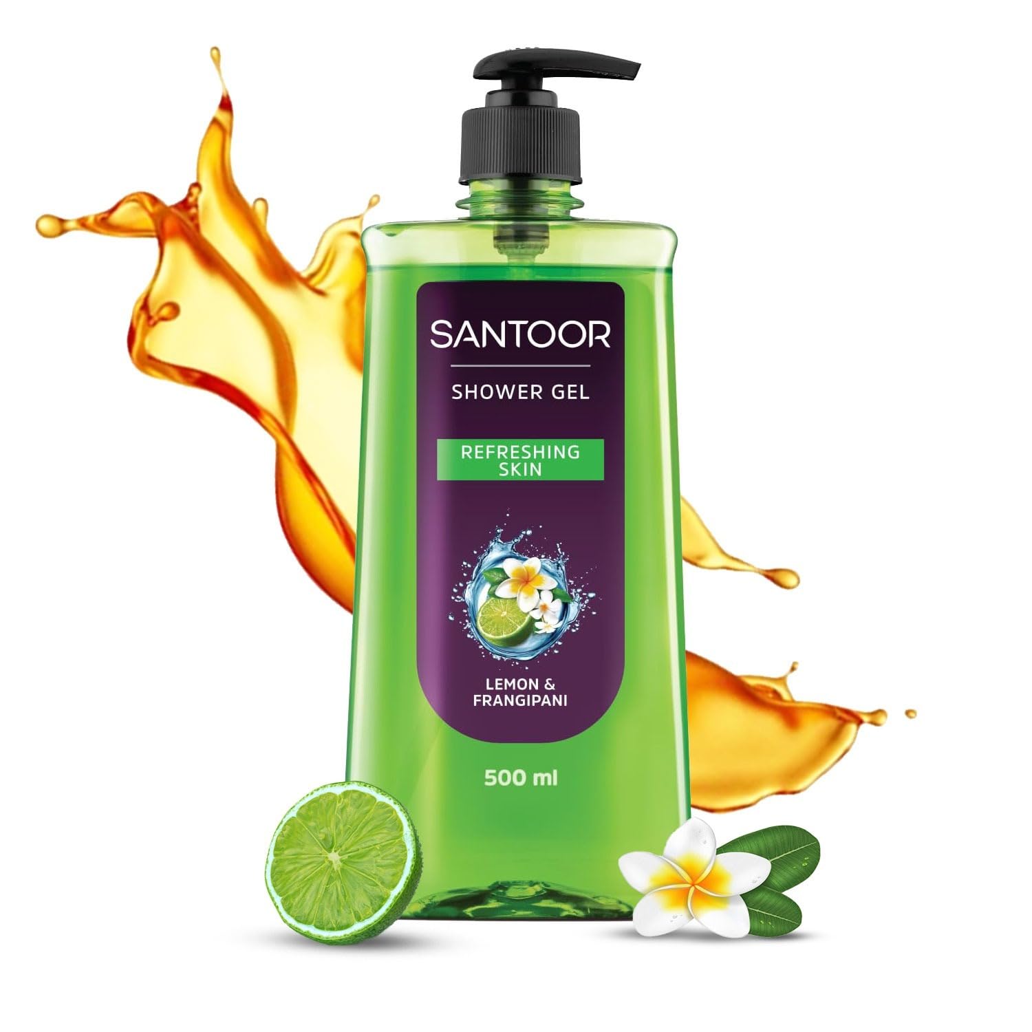 

Santoor Refreshing Shower Gel With Natural Lemon & Frangipani Extracts| For Men & Women| For Soft and Fresh Skin| Suitable For All Skin Types| No
