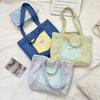 2 Casual Splicing Plaid Large-capacity Tote Bag New Niche Portable Shoulder Bag Class Bag